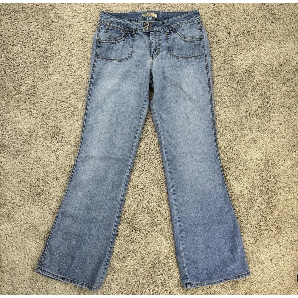 Jean D'azul Jeans Women's 6 Bootcut Medium‎ Wash Denim Distressed Baggy Pants